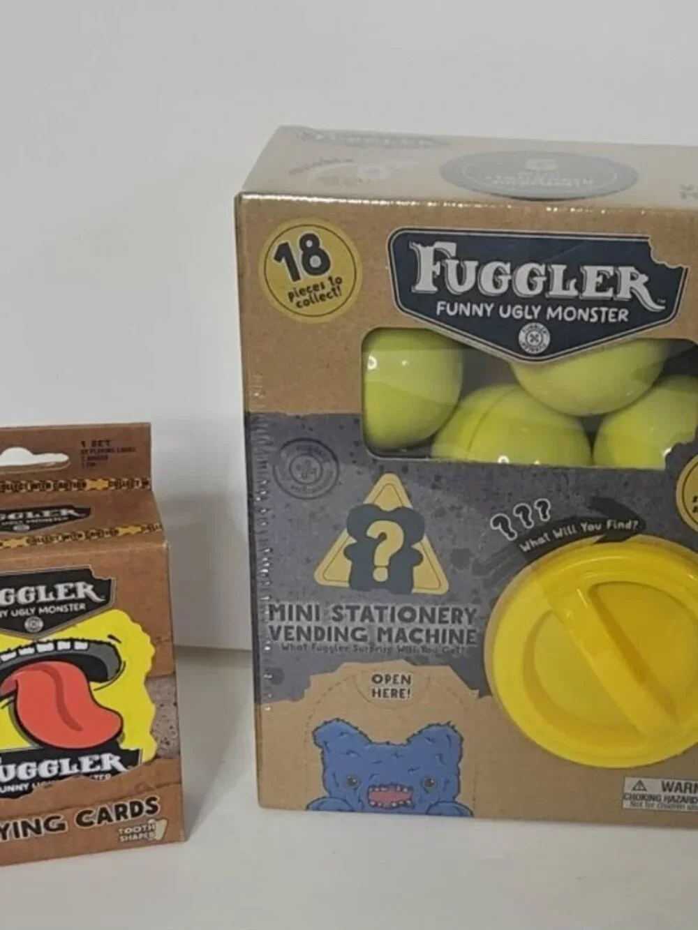Fuggler Funny Ugly Monster Mini Stationery Vending Machine & Playing Cards